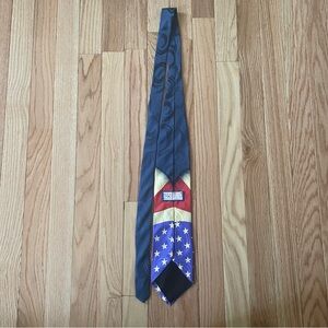 Andazia Tie Mens Blue Red Flag Print USA Olympic Team Collection Neck TIe